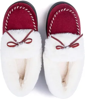 RockDove Women's Trapper Moc Fuzzy Plush Faux Fur Memory Foam Slipper