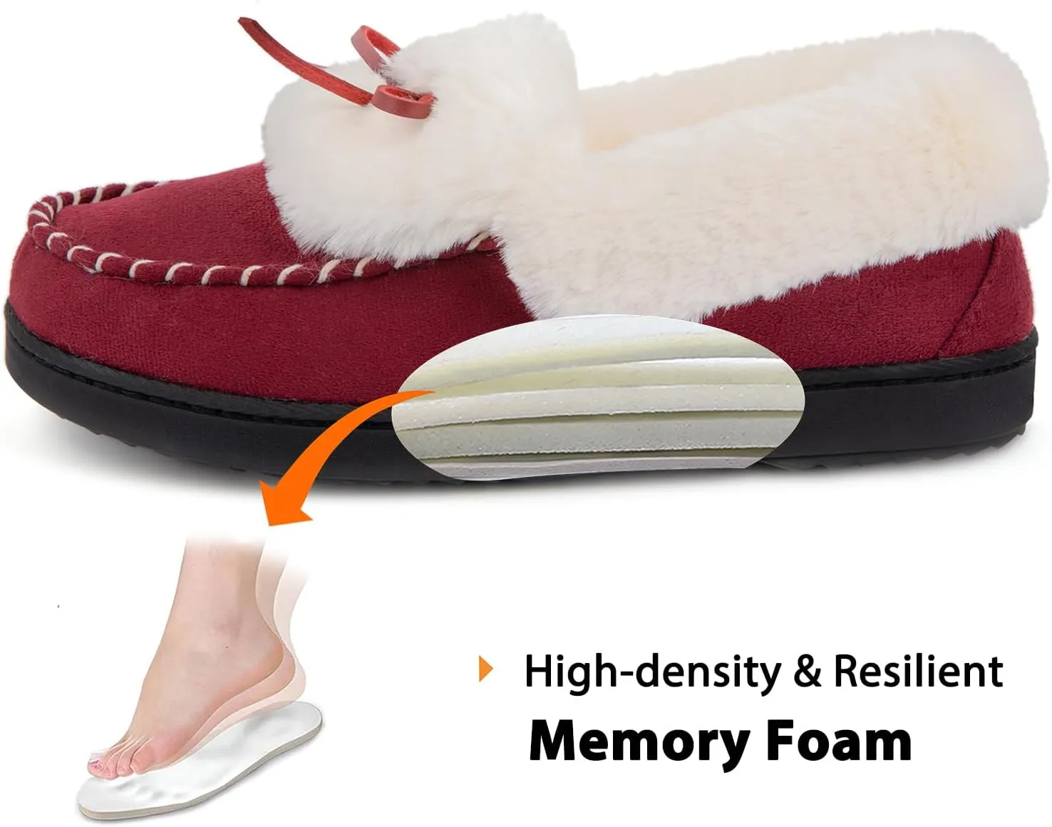 RockDove Women's Trapper Moc Fuzzy Plush Faux Fur Memory Foam Slipper