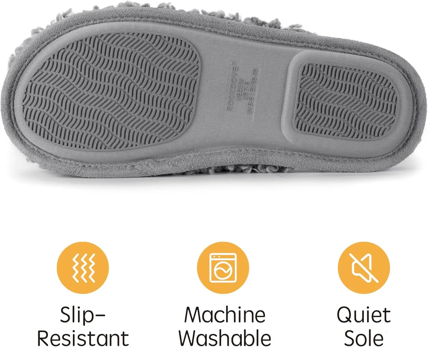 RockDove Women's Twirl Fleece Fuzzy House Scuff Slipper with Memory Foam