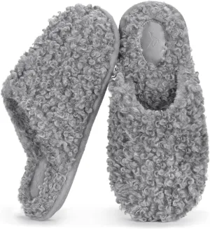 RockDove Women's Twirl Fleece Fuzzy House Scuff Slipper with Memory Foam