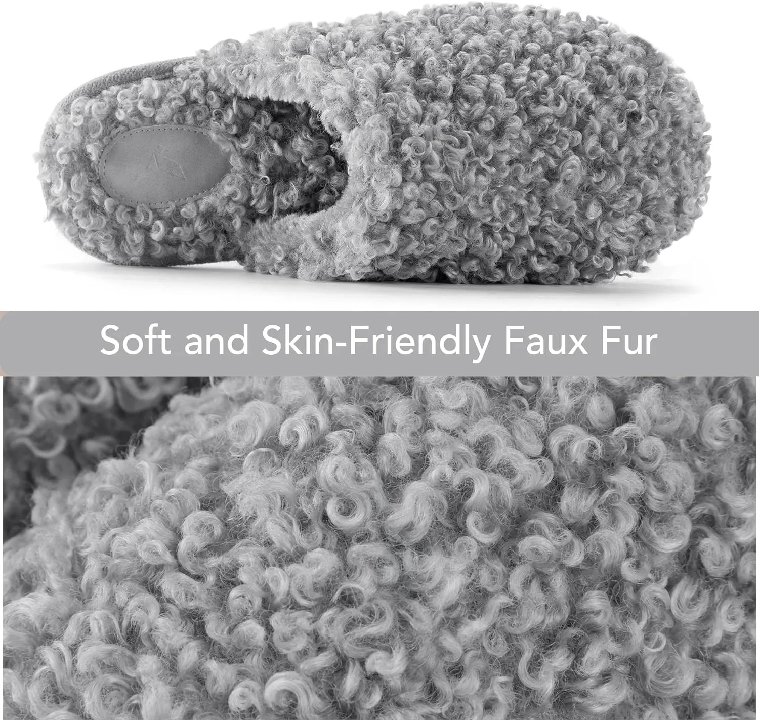 RockDove Women's Twirl Fleece Fuzzy House Scuff Slipper with Memory Foam