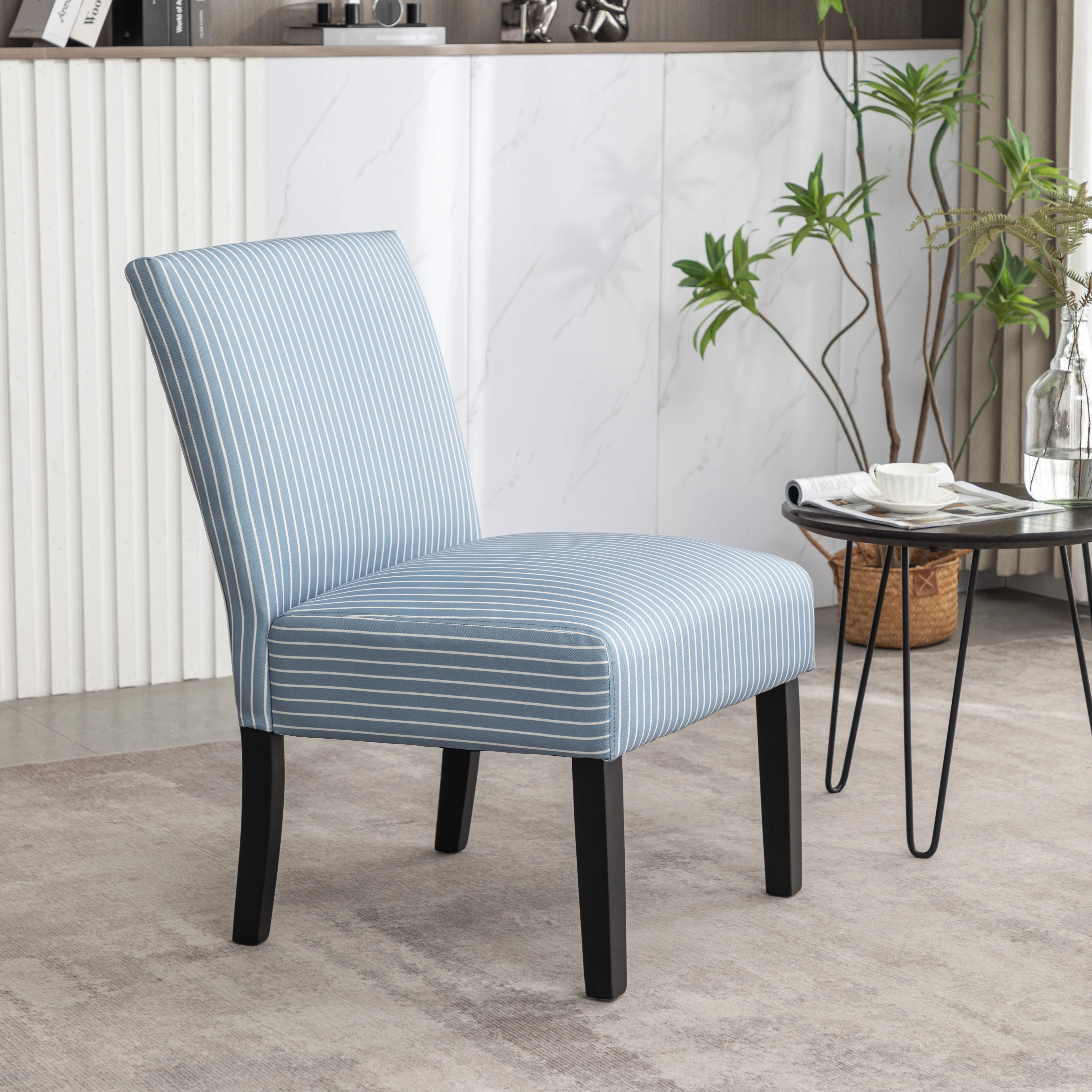 Roundhill Furniture Botticelli Upholstered Slipper Accent Chair