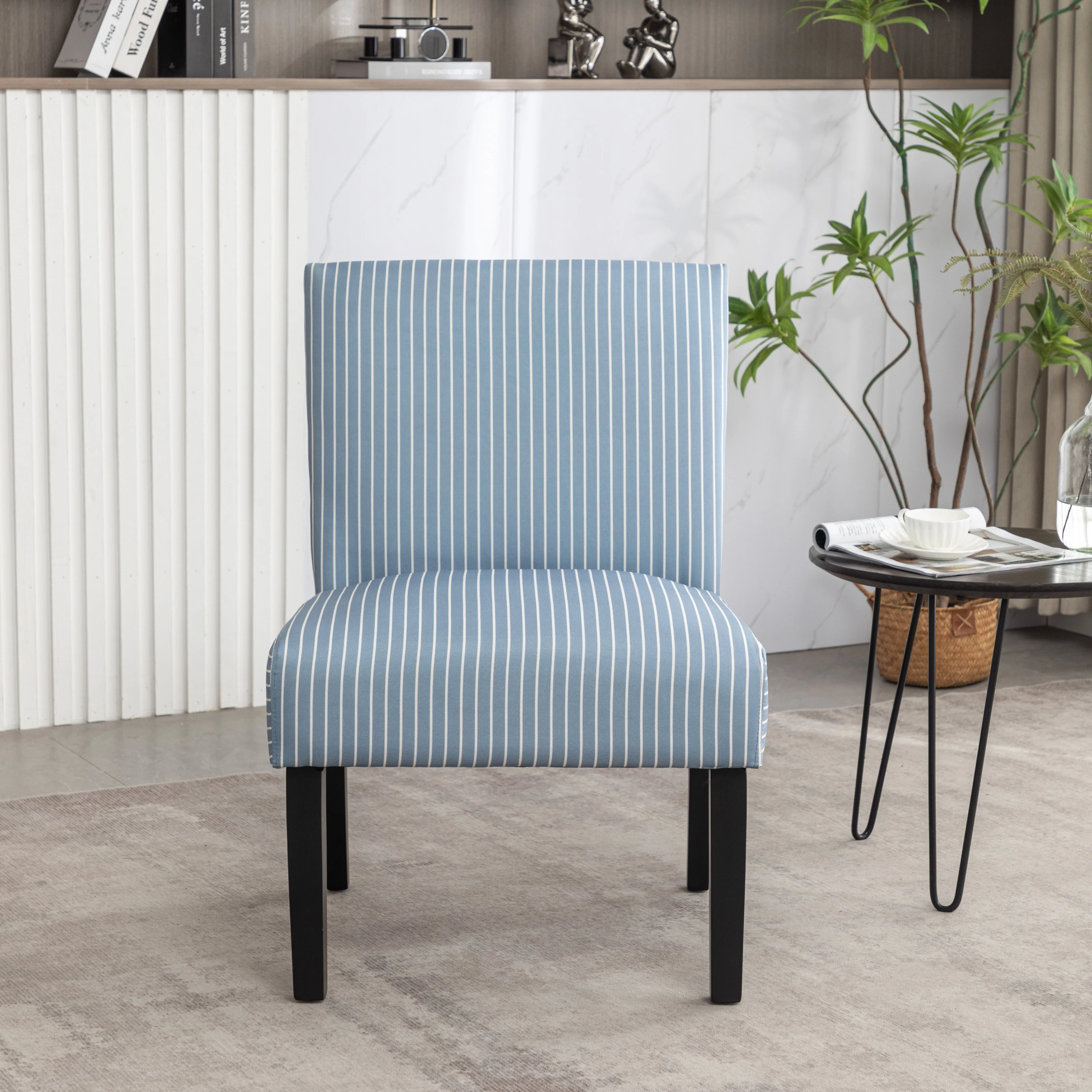 Roundhill Furniture Botticelli Upholstered Slipper Accent Chair