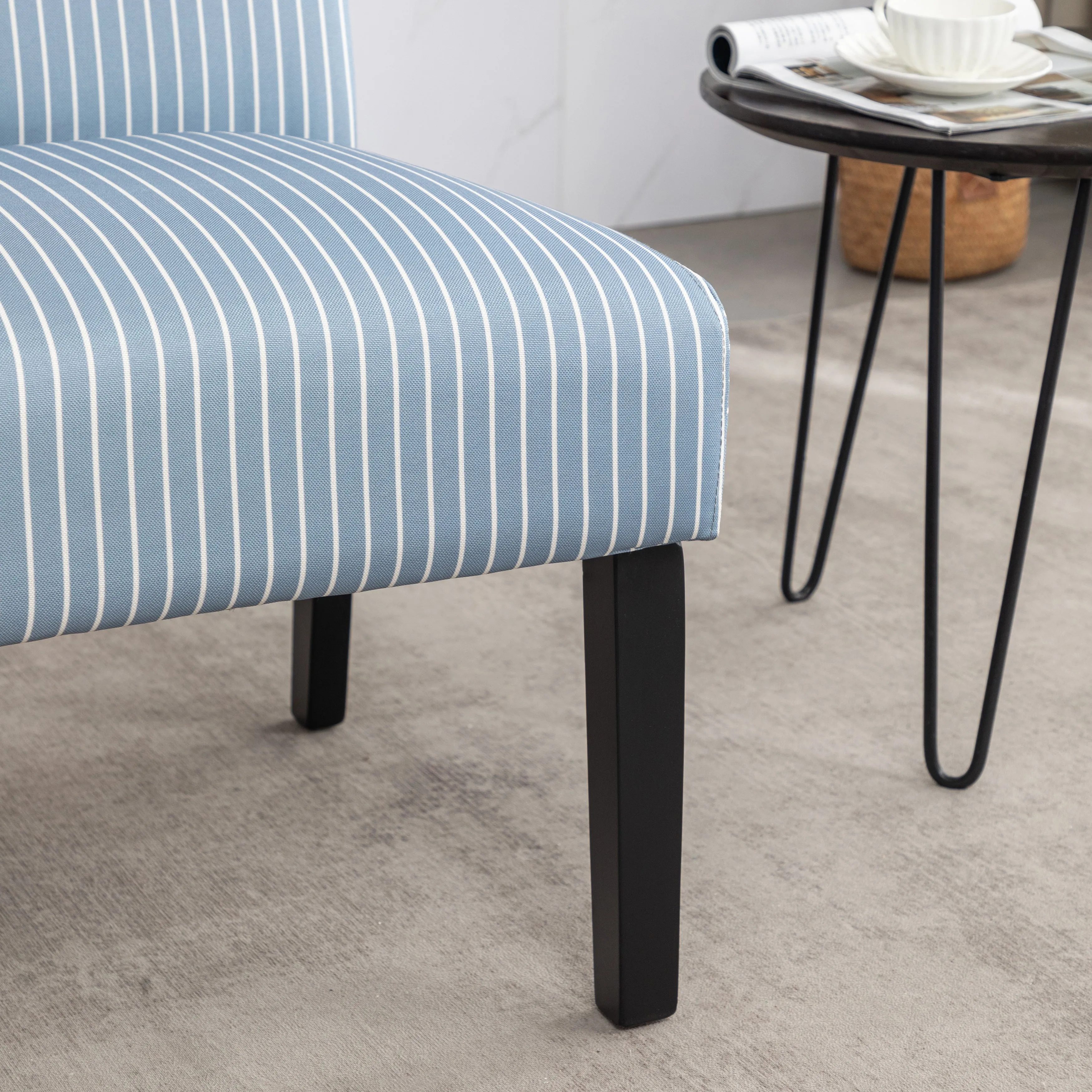 Roundhill Furniture Botticelli Upholstered Slipper Accent Chair