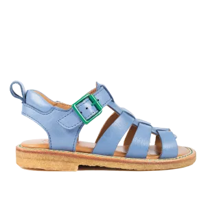 Sandal with buckle and contrast details