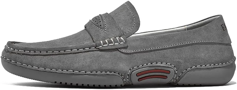 Santimon Men's Penny Loafers Driving Shoes Knit Moccasin Slip-on Loafer Breathable Soft Sole Walking Shoes