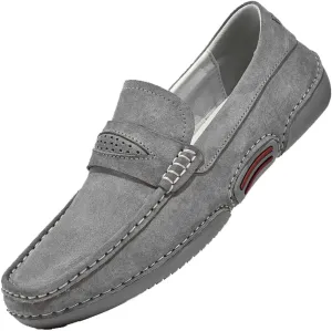 Santimon Men's Penny Loafers Driving Shoes Knit Moccasin Slip-on Loafer Breathable Soft Sole Walking Shoes