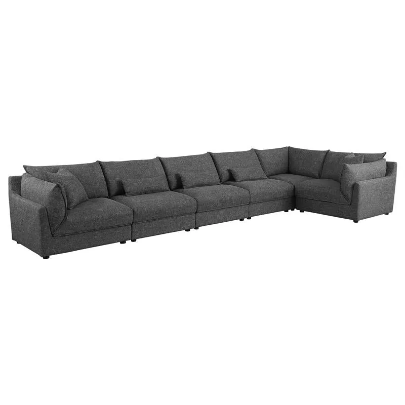 Sasha Upholstered Armless Chair Barely Black - 551681