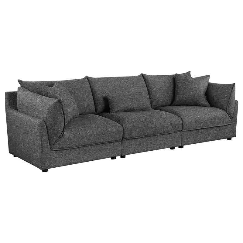 Sasha Upholstered Armless Chair Barely Black - 551681