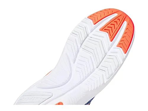 Saucony Kinvara 13 Alternative Closure Running Shoe, Saphire/RED, 2 US Unisex Big Kid