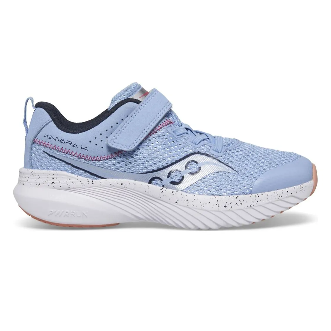 Saucony Little Girls Kinvara 14 A/C Velcro Sneaker Light Blue