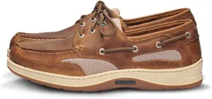 Sebago Clovehitch II FGL Waxed Boat Shoes - Leather Moccasins for Men with Breathable Mesh Panels, Anatomical EVA Midsoles, and Slip-Resistant Outsoles