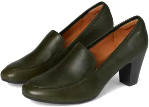 SHODENSE Women Vintage Chunky Kitten Heel Pumps Shoes Round Closed Toe Slip On Penny Loafers Matte Metallic Mid Block Heels Dress Loafer Almond Toe Comfort Office Work Shoes Formal Elegant 4-11 M US