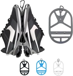 Shoe Holster For Backpack with Clip Hanger. Footwear Holder with Clip for Sneakers, Cleats, Bowling, Soccer, Basket, Football. For Travel, Outdoors, Sports & Space Saving