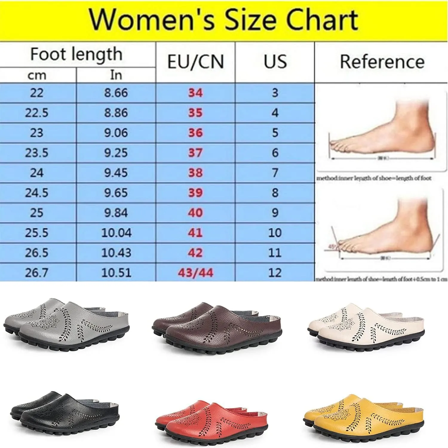 Shoes for Women - Casual All-Match Hollow Slippers, Women's Comfortable Mules Hollow Slippers, Sandals Flats Comfy Loafers for Women Slip-on Loafer