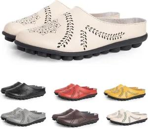 Shoes for Women - Casual All-Match Hollow Slippers, Women's Comfortable Mules Hollow Slippers, Sandals Flats Comfy Loafers for Women Slip-on Loafer