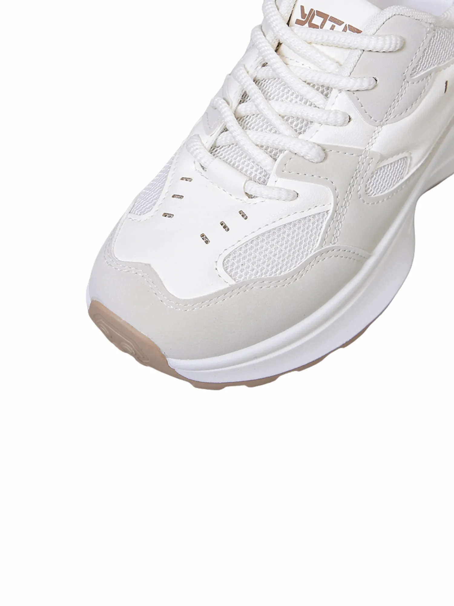 Simple Gear Lace-up Sneakers-Pink