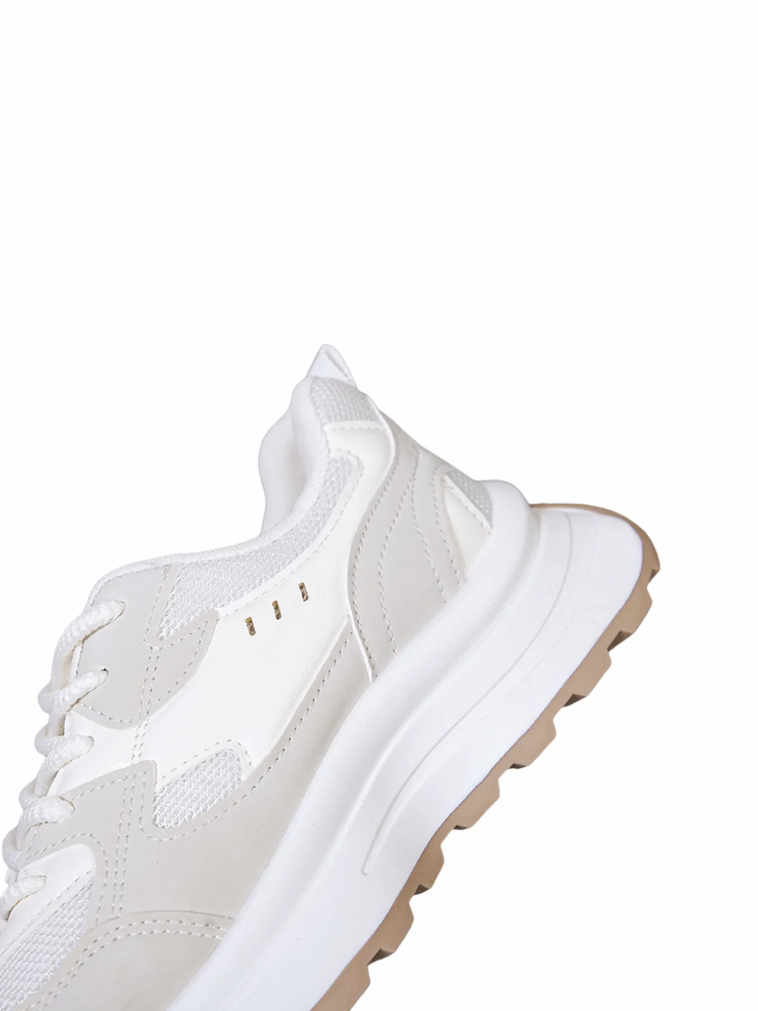 Simple Gear Lace-up Sneakers-Pink