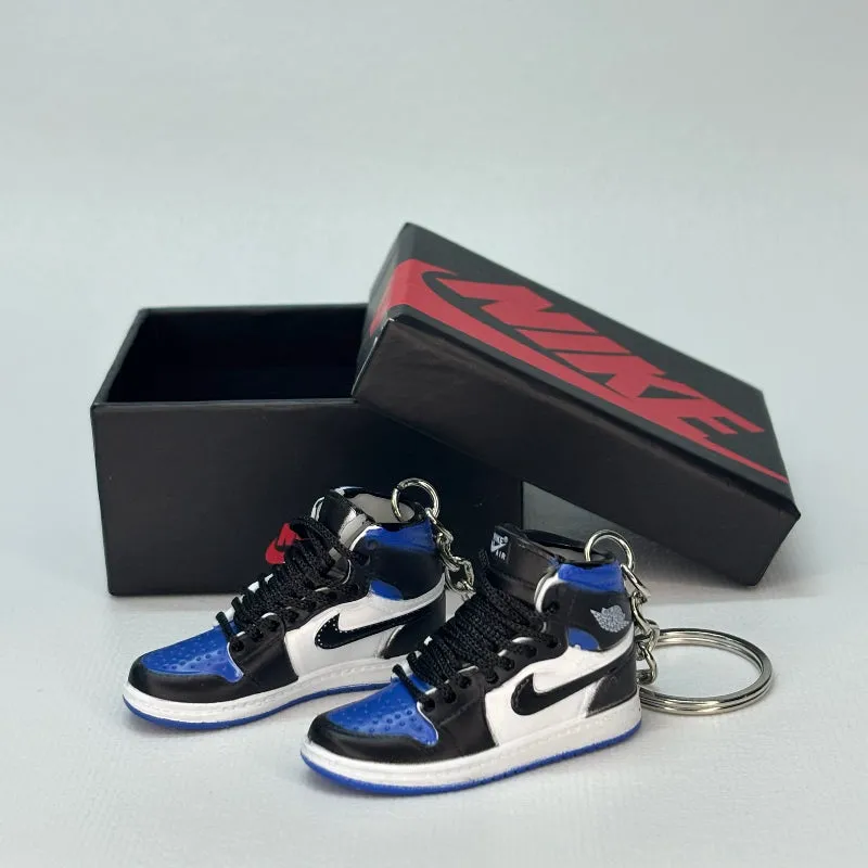 Single Sneaker Keychain - AJ1 Royal Toe High With Box