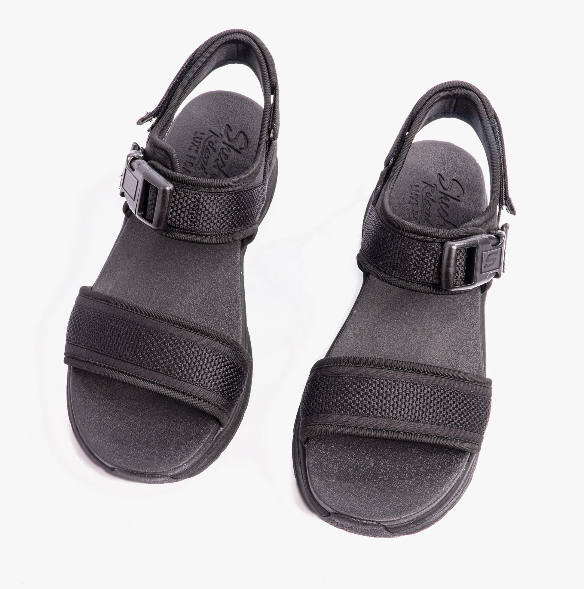 Skechers 119824/BBK D'LUX WALKER Womens Sandals Black