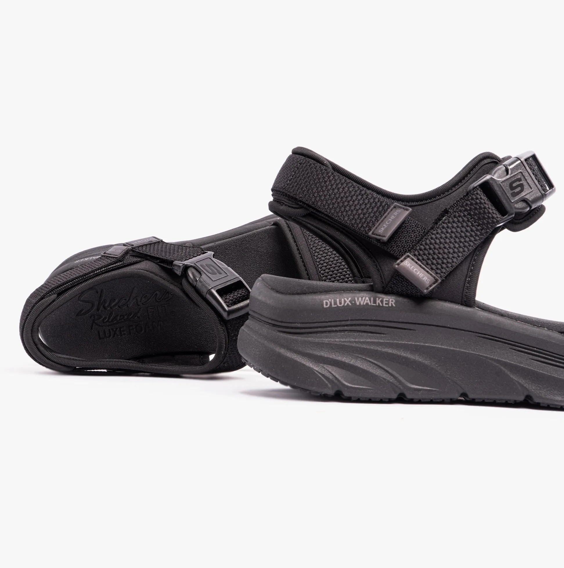 Skechers 119824/BBK D'LUX WALKER Womens Sandals Black