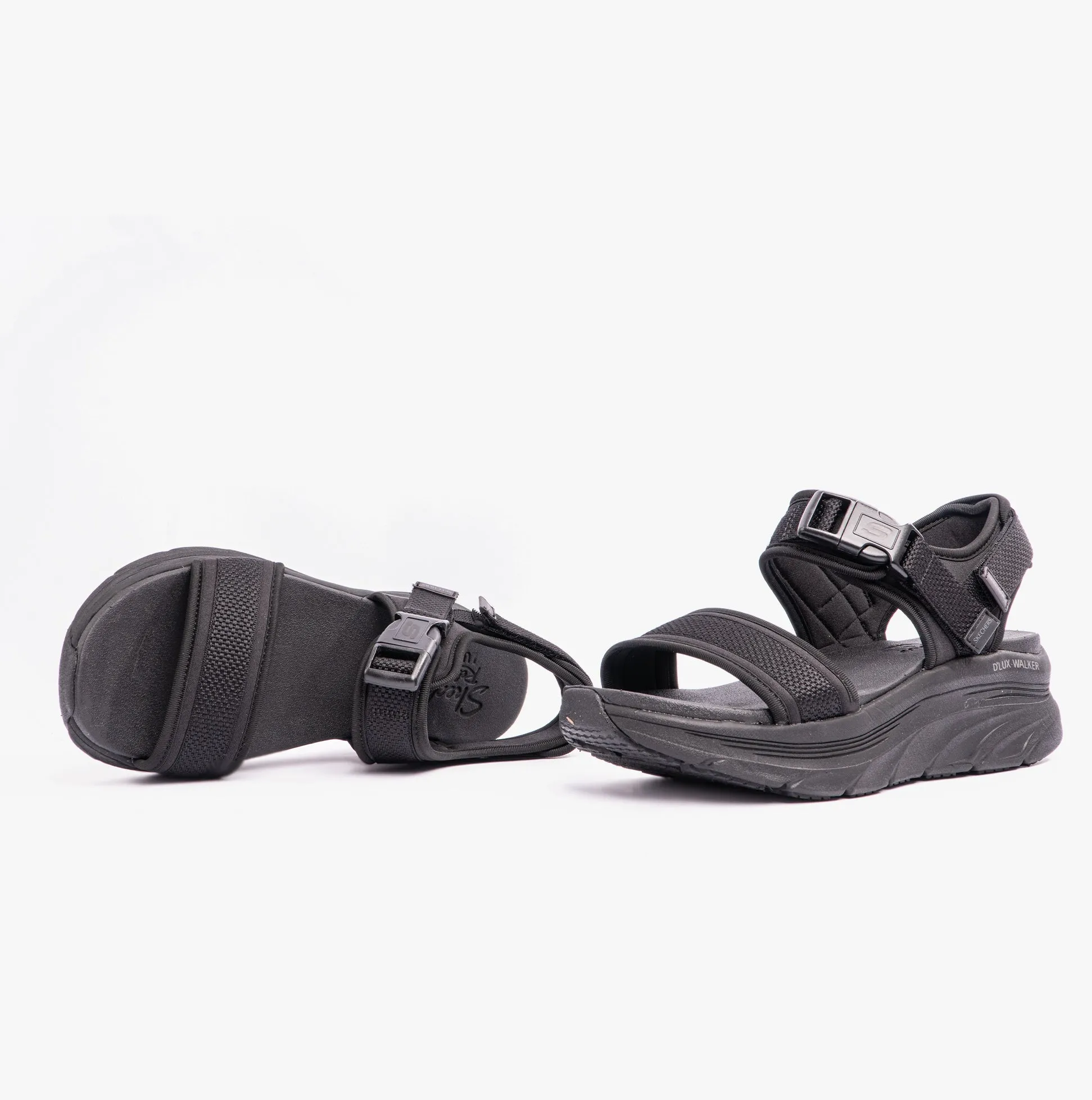 Skechers 119824/BBK D'LUX WALKER Womens Sandals Black