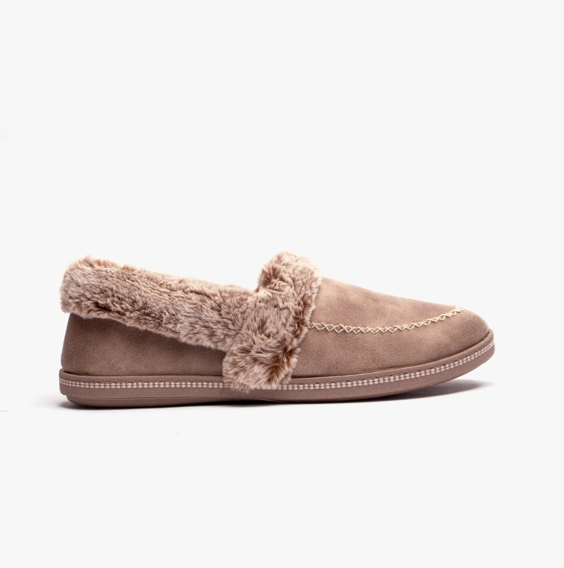 Skechers 167622/TPE COZY CAMPFIRE - LET'S TOAST Womens Indoor Slippers Taupe