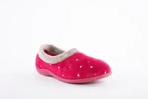 SLEEPERS - LS803BD SOPHIE FULL COLLAR MEMORY FOAM SLIPPER - BURGUNDY VELOUR