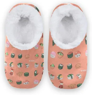 Slipper for Women and Men Fuzzy Memory Foam Soft House Shoes Anti-Skid Sole Coral Fleece House Slipper Beagle Dog On Brown M-XXL