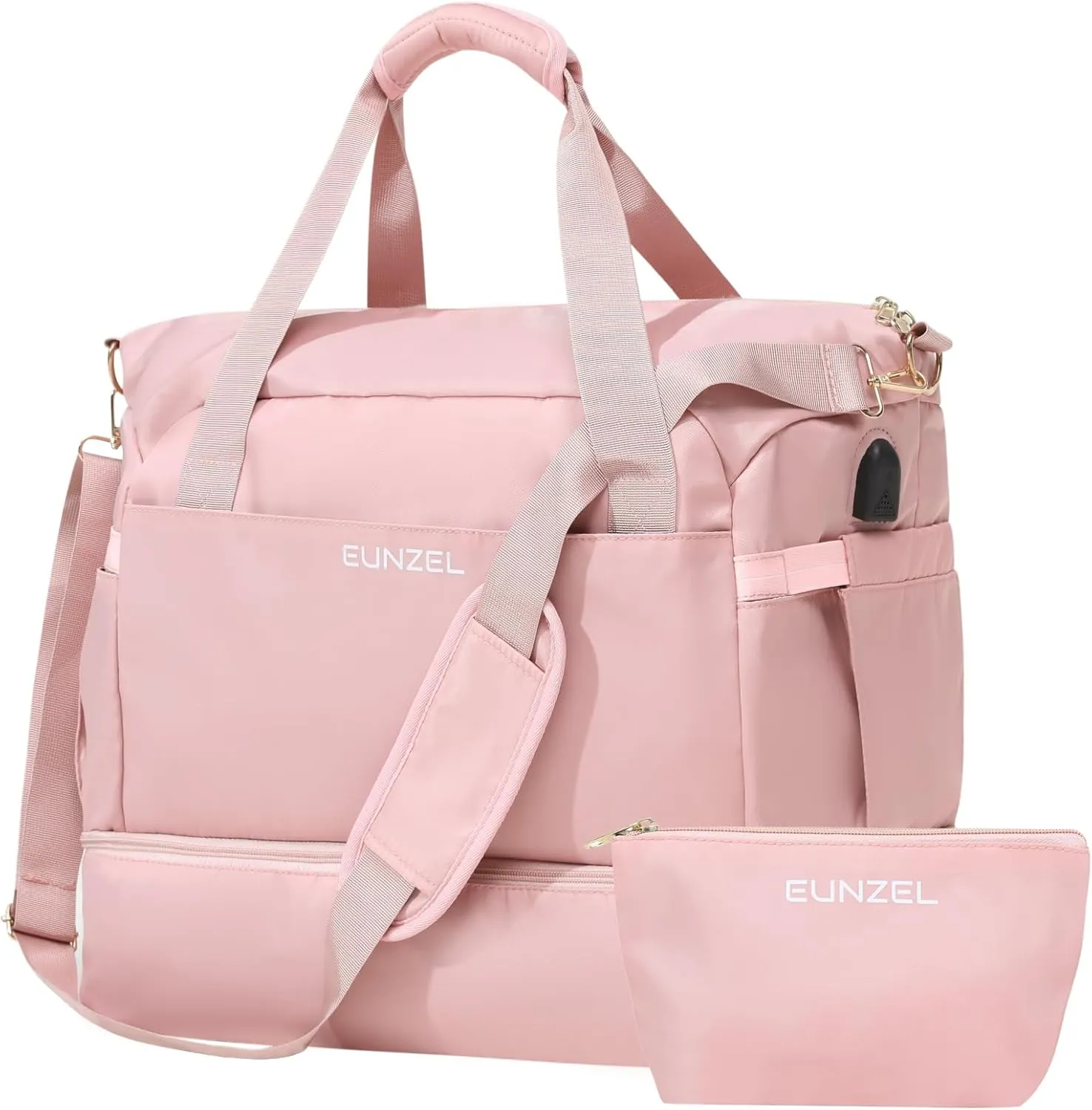 Small Gym Bag for Women, Travel Duffel Bag with Wet Pocket & Shoes Compartment Weekender Bag Tote Bag for Travel Workout