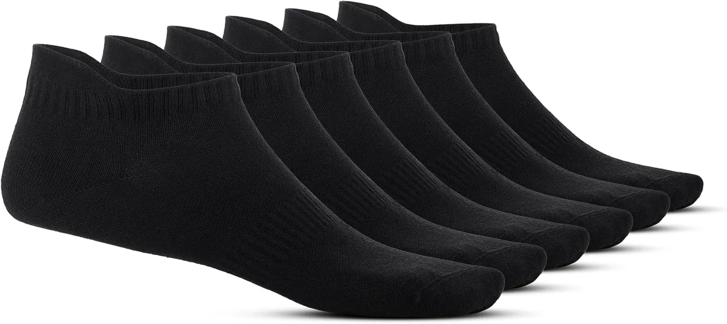 Sneaker Socks – 6-Pair Low-Cut Unisex Sports Socks – Soft Cotton Ankle Socks
