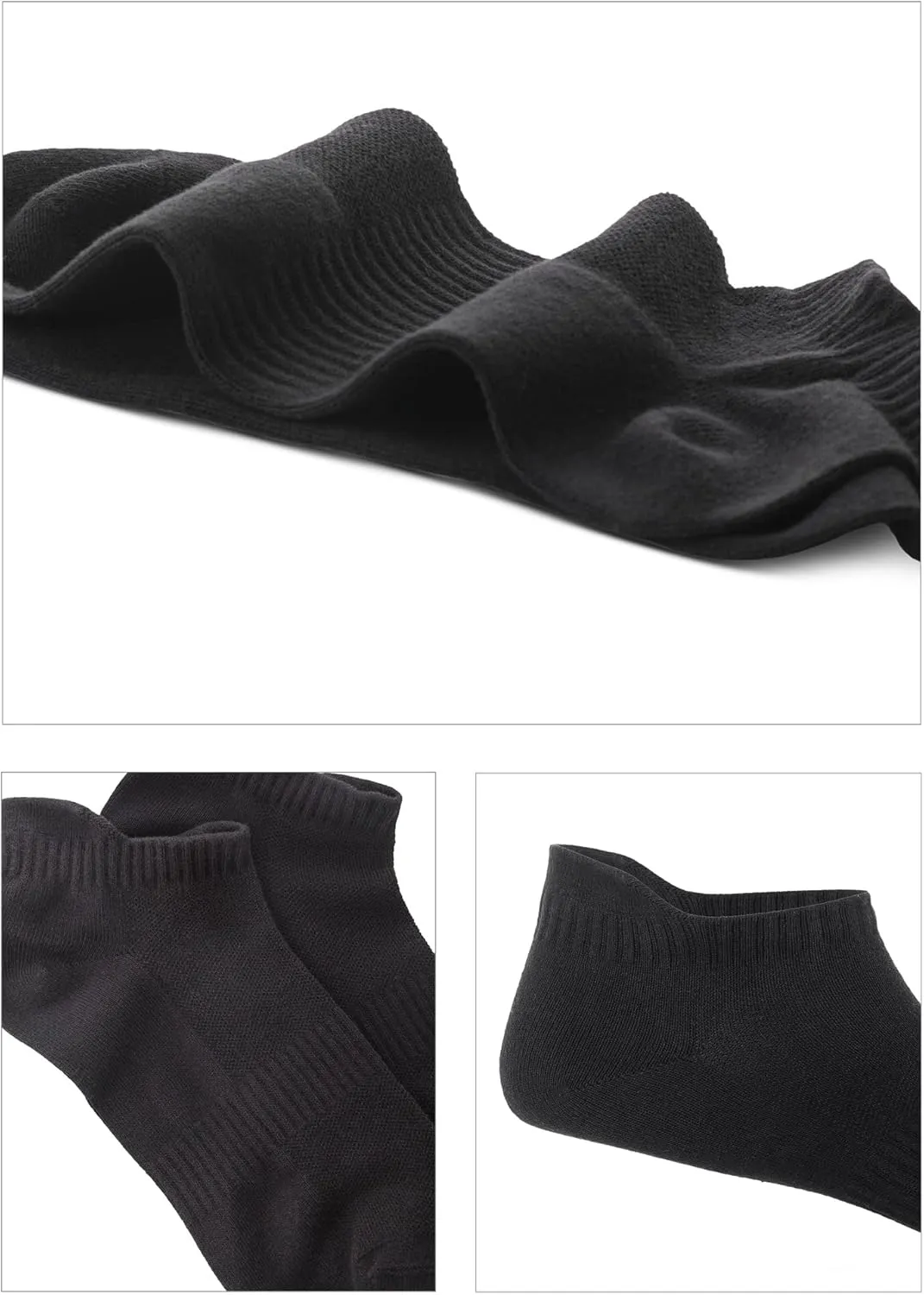 Sneaker Socks – 6-Pair Low-Cut Unisex Sports Socks – Soft Cotton Ankle Socks
