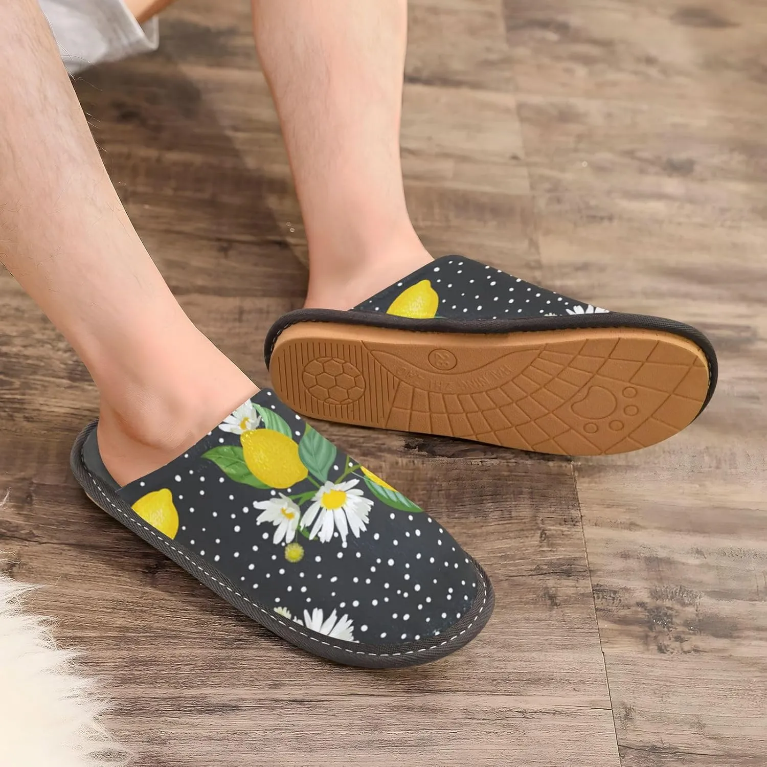 Spa Slippers Indoor House Fuzzy Slippers Soft Memory Foam Non-Slip Home Slipper Winter Shoes For Bedroom Hotel Travel 4-11