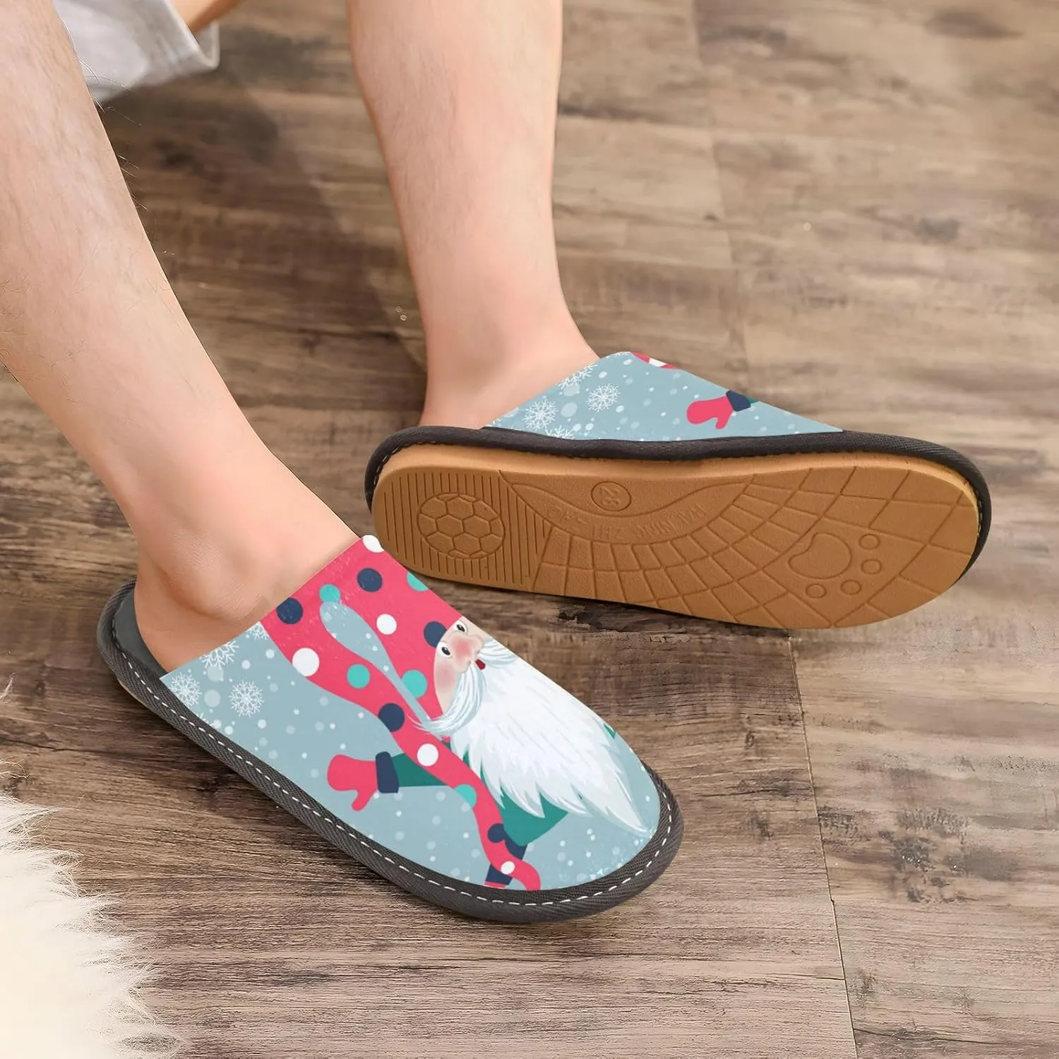 Spa Slippers Indoor House Fuzzy Slippers Soft Memory Foam Non-Slip Home Slipper Winter Shoes For Bedroom Hotel Travel 4-11