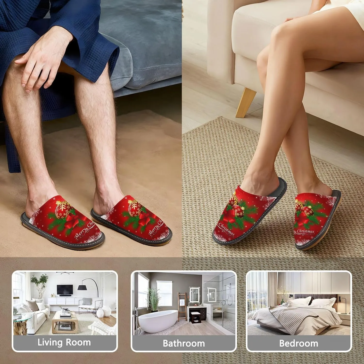 Spa Slippers Indoor House Fuzzy Slippers Soft Memory Foam Non-Slip Home Slipper Winter Shoes For Bedroom Hotel Travel 4-11