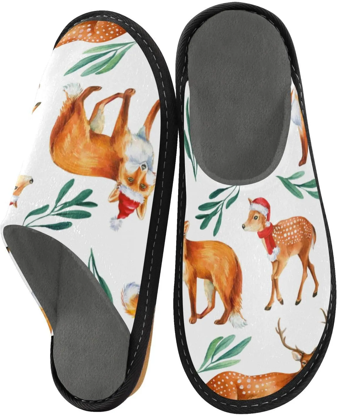 Spa Slippers Indoor House Fuzzy Slippers Soft Memory Foam Non-Slip Home Slipper Winter Shoes For Bedroom Hotel Travel 4-11