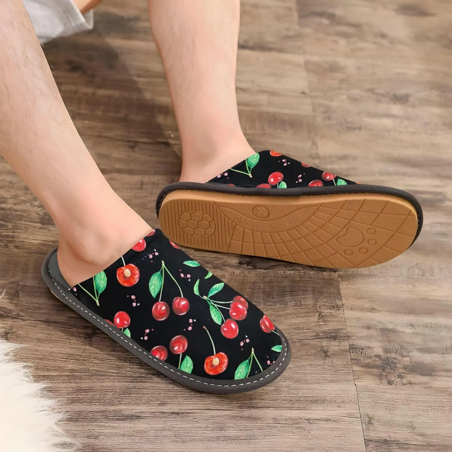 Spa Slippers Indoor House Fuzzy Slippers Soft Memory Foam Non-Slip Home Slipper Winter Shoes For Bedroom Hotel Travel 4-11