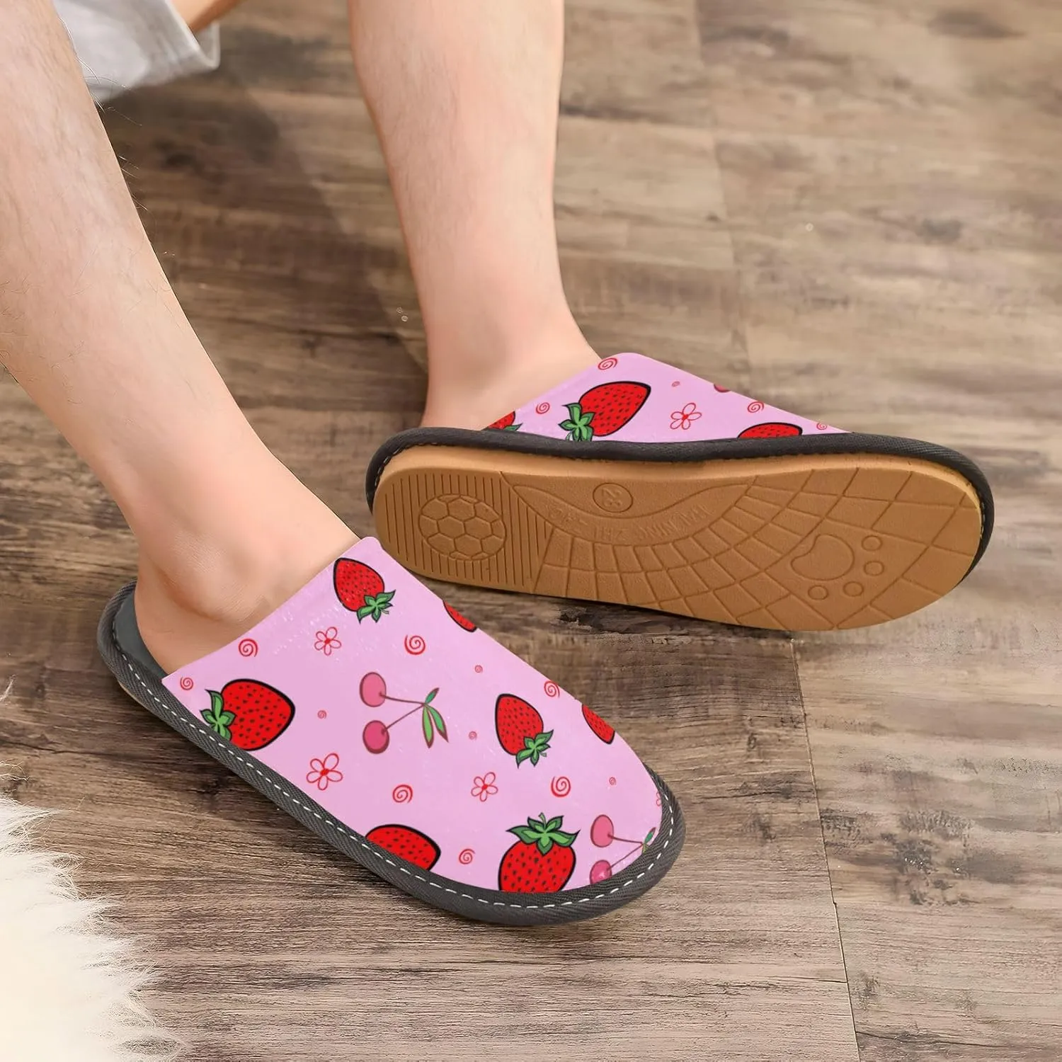 Spa Slippers Indoor House Fuzzy Slippers Soft Memory Foam Non-Slip Home Slipper Winter Shoes For Bedroom Hotel Travel 4-11