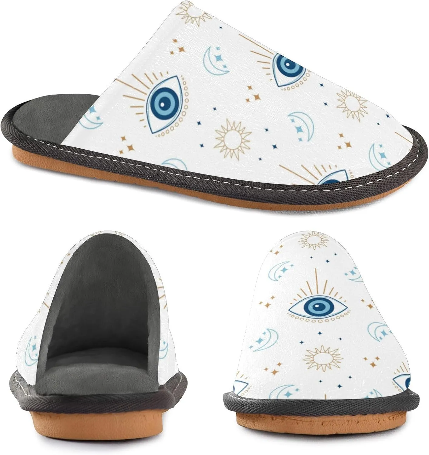 Spa Slippers Indoor House Fuzzy Slippers Soft Memory Foam Non-Slip Home Slipper Winter Shoes For Bedroom Hotel Travel 4-11