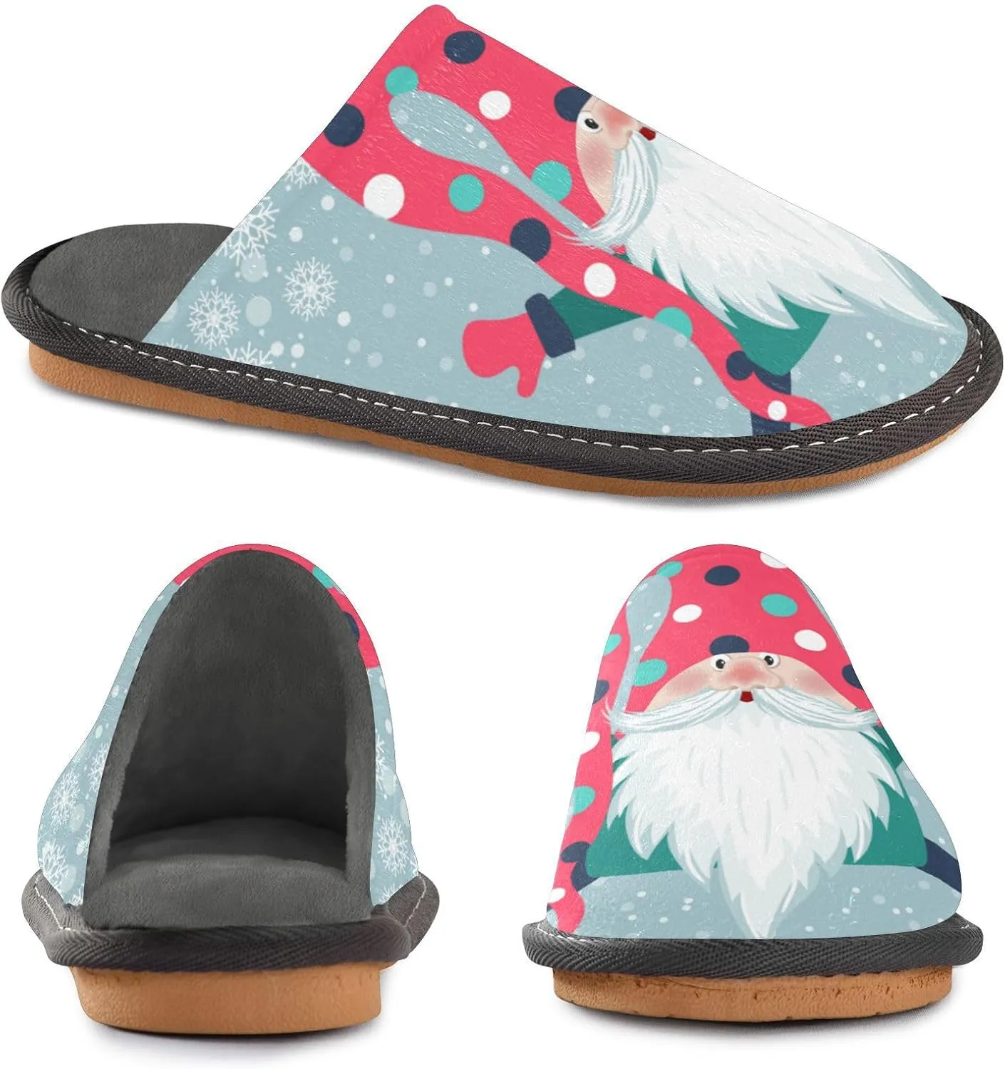 Spa Slippers Indoor House Fuzzy Slippers Soft Memory Foam Non-Slip Home Slipper Winter Shoes For Bedroom Hotel Travel 4-11