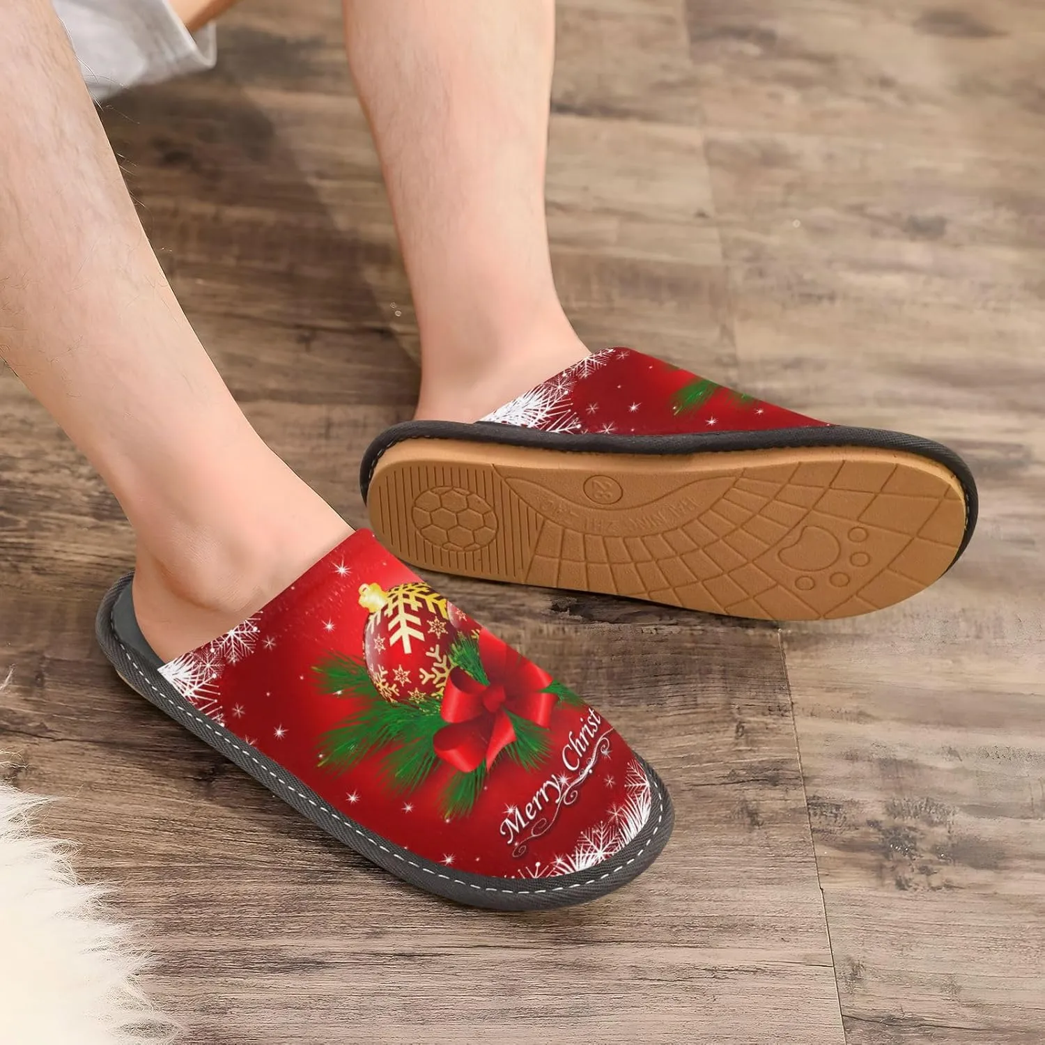 Spa Slippers Indoor House Fuzzy Slippers Soft Memory Foam Non-Slip Home Slipper Winter Shoes For Bedroom Hotel Travel 4-11
