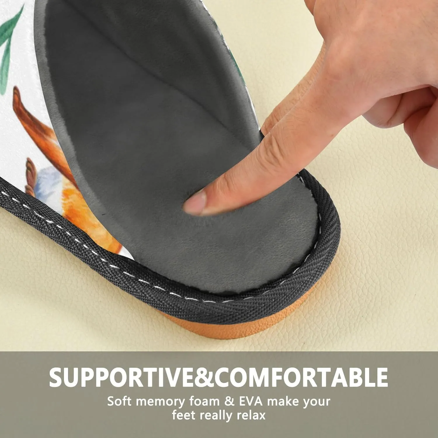 Spa Slippers Indoor House Fuzzy Slippers Soft Memory Foam Non-Slip Home Slipper Winter Shoes For Bedroom Hotel Travel 4-11