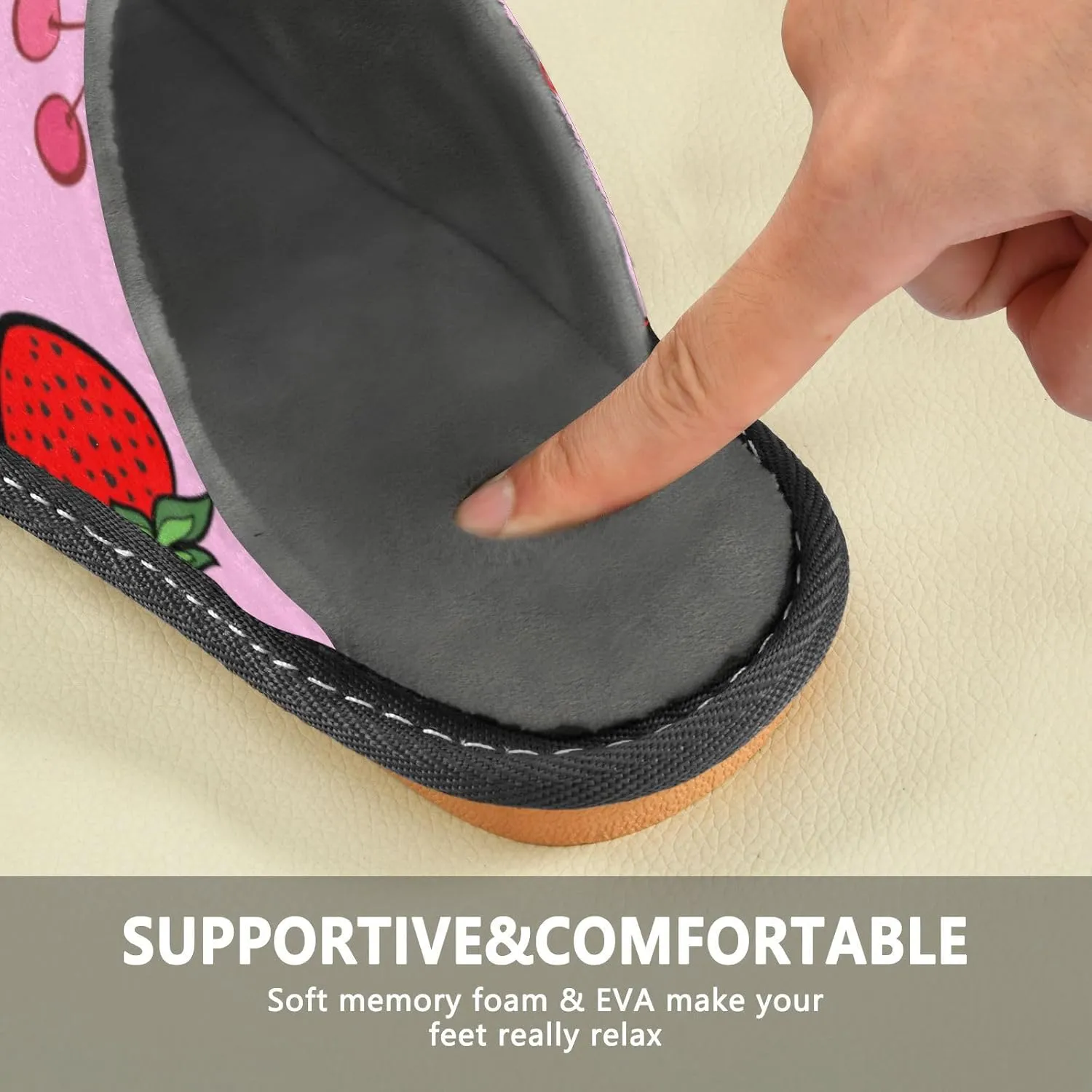 Spa Slippers Indoor House Fuzzy Slippers Soft Memory Foam Non-Slip Home Slipper Winter Shoes For Bedroom Hotel Travel 4-11