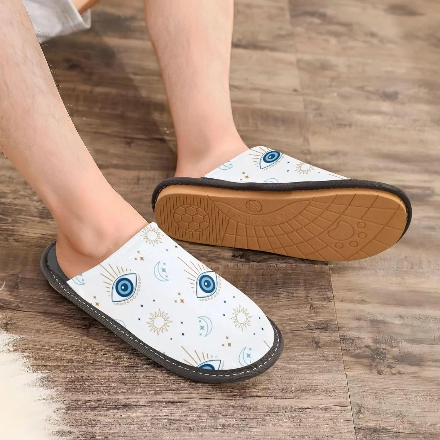 Spa Slippers Indoor House Fuzzy Slippers Soft Memory Foam Non-Slip Home Slipper Winter Shoes For Bedroom Hotel Travel 4-11