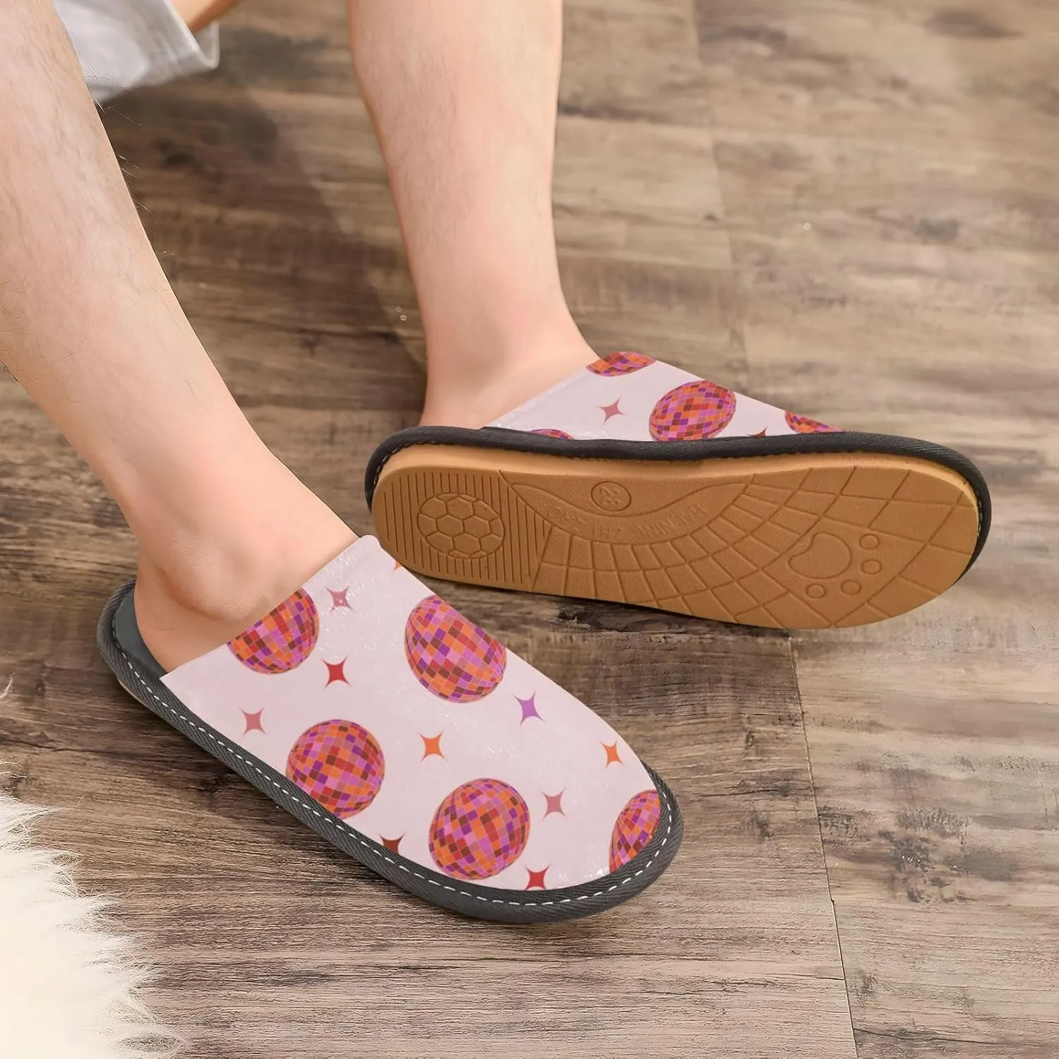Spa Slippers Indoor House Fuzzy Slippers Soft Memory Foam Non-Slip Home Slipper Winter Shoes For Bedroom Hotel Travel 4-11