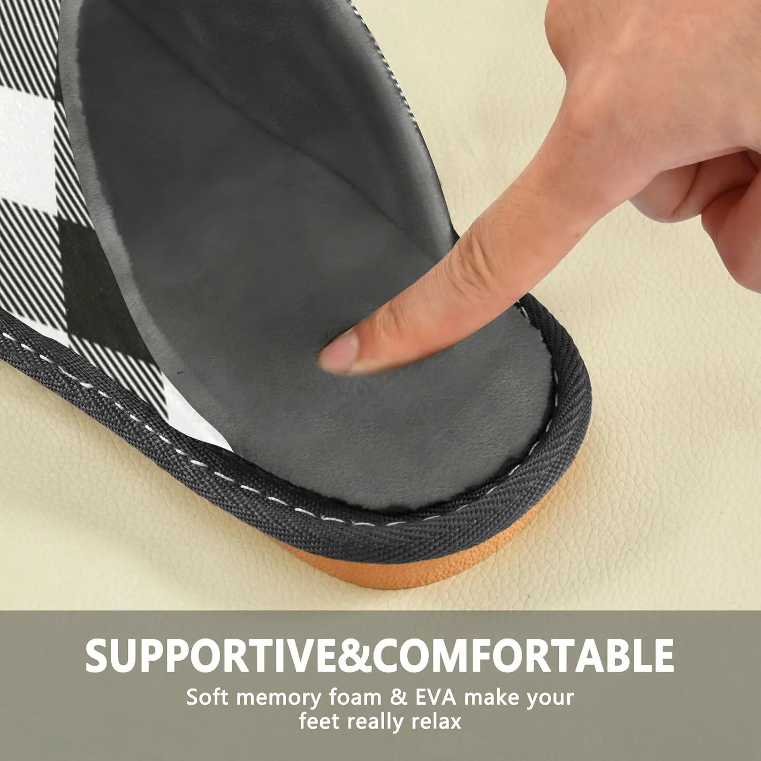 Spa Slippers Indoor House Fuzzy Slippers Soft Memory Foam Non-Slip Home Slipper Winter Shoes For Bedroom Hotel Travel 4-11