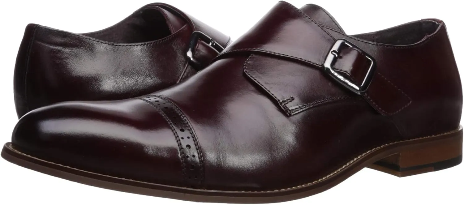 STACY ADAMS Men's Desmond Cap Toe Monk Strap Loafer