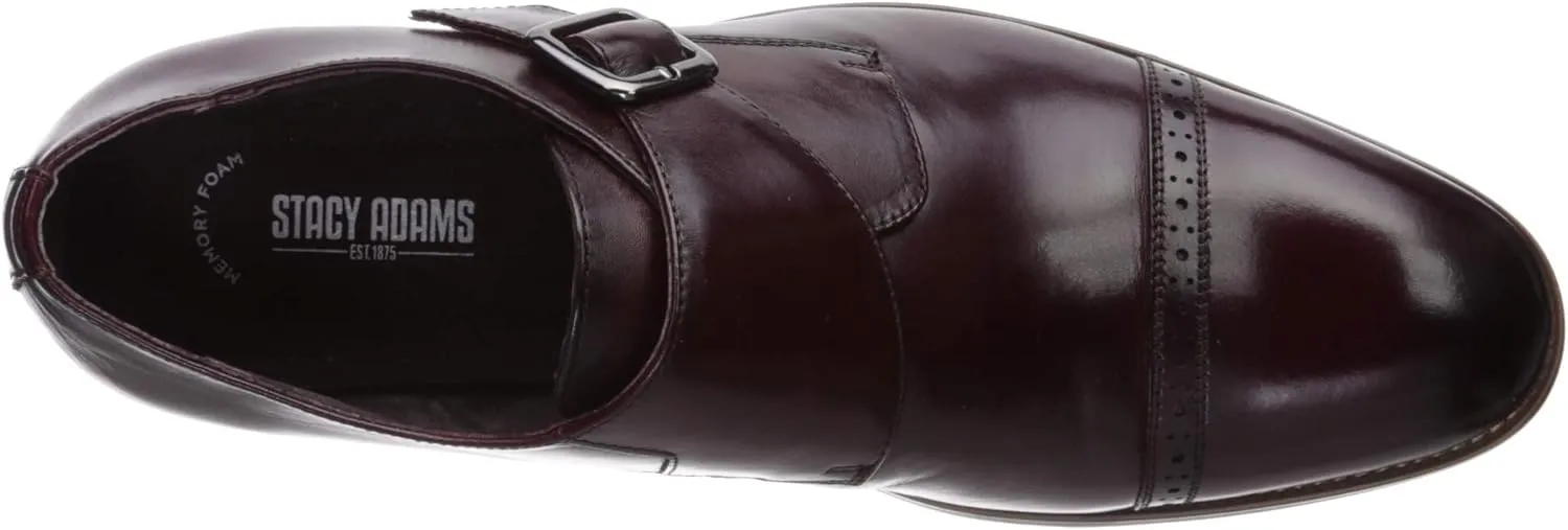 STACY ADAMS Men's Desmond Cap Toe Monk Strap Loafer