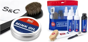 Stone and Clark Complete Shoe Care Set: Leather Boot Conditioner & Sneaker Cleaning Kit