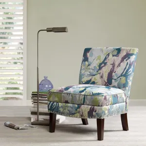 Stylish and Comfortable Slipper Accent Chair with Silver Nail Head Trim, Modern Upholstered Design, Multi-Color